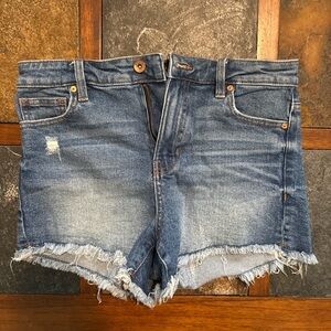 Kendall & Kylie Blue Frayed Jean Shorts